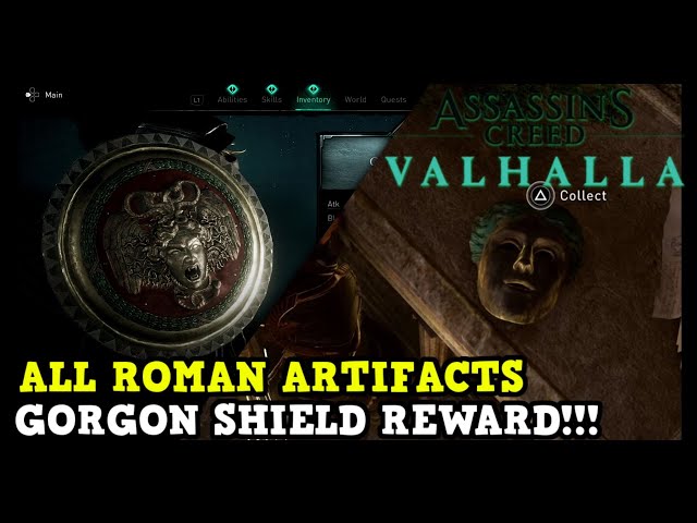 Assassin's Creed Valhalla All Roman Artifact Locations (Gorgon Shield Reward) Archaeologist Guide