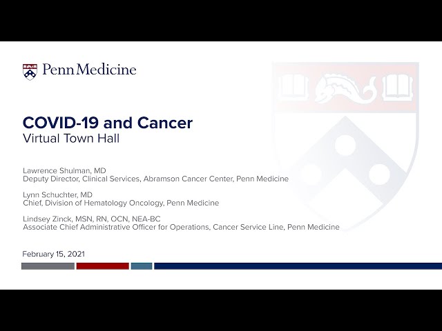 COVID-19 and Cancer: Virtual Town Hall