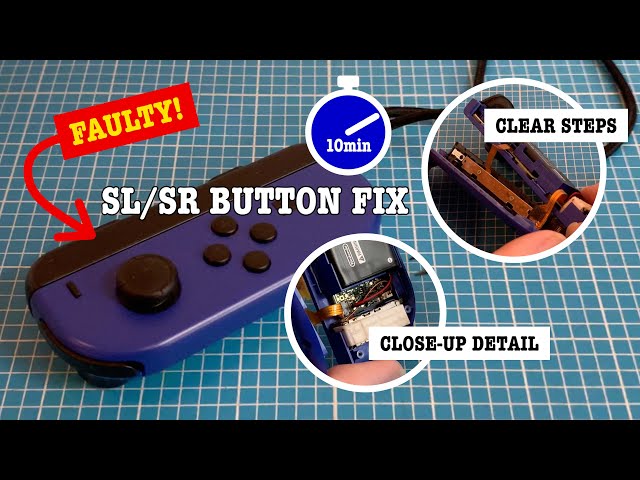 Nintendo Switch SL SR Joy Con button fixed in under 10mins!