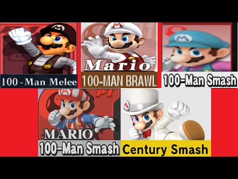 All Super Smash Bros. 100-Man Smash (Melee to Ultimate) with All Characters