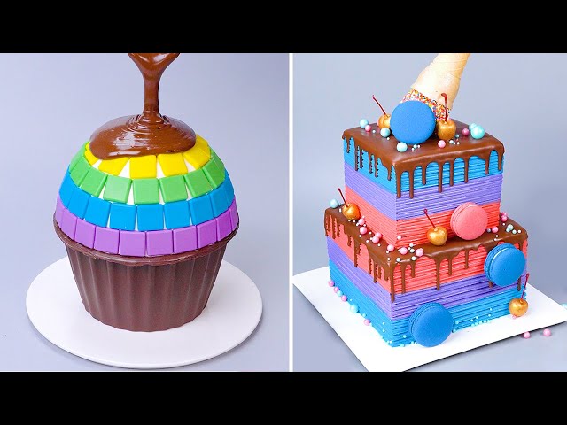 Cara Membuat Ide Dekorasi Kue Pelangi Ulang Tahun | Tutorial Dekorasi Kue yang Luar Biasa