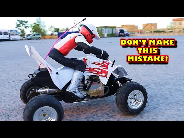 Nitro Powered RC ATV Quad Bike - First Run & HUGE CRASH