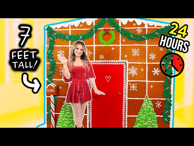 Living In A Giant Gingerbread House For 24 Hours!