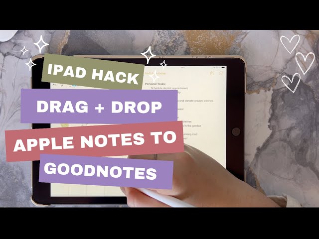 ✨iPad Hack: Drag + Drop Apple Notes - GoodNotes | digital planning tips + tricks | structured app 🫶