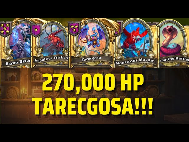 270,000 HP Tarecgosa!!! | Hearthstone Battlegrounds Gameplay | Patch 21.3 | bofur_hs