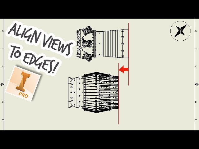 Inventor Tip! How to Align Drawing Two Views using an EDGE!