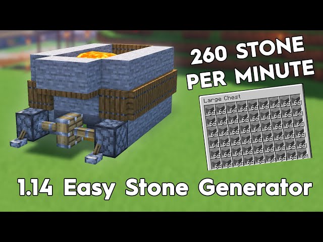 Minecraft Easy Stone Generator! 260 Stone Per Minute!