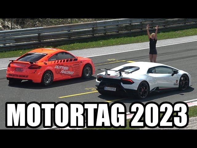 Motortag Salzburgring 2023 - DRAG RACE, Gercollector Aventador SVJ & Schäfchen Supra Sound
