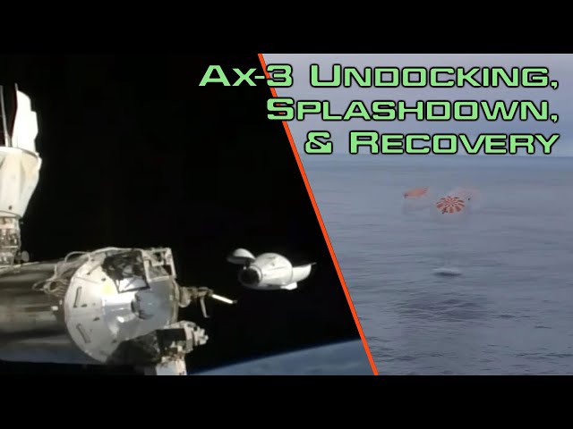 Ax-3 Undocking, Splashdown, & Recovery