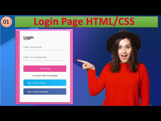 Login Page Responsive Using HTML CSS with Source code