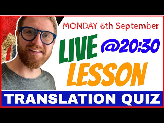 LIVE TRANSLATION QUIZ!!