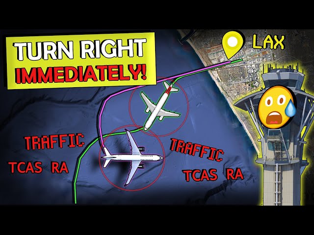 NEAR MID-AIR COLLISION | Planes Dangerously Close after Takeoff at LAX