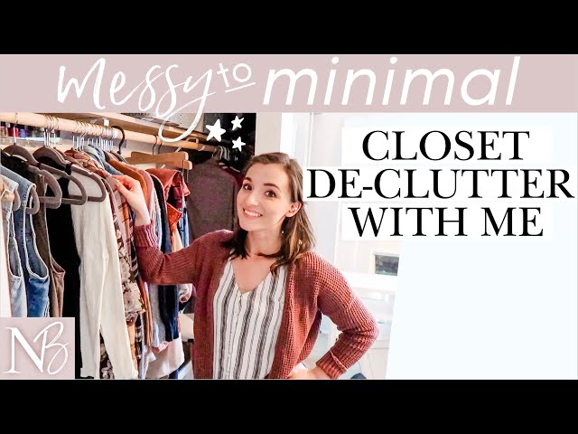 GETTING RID OF HALF OF MY CLOTHING! | Messy To Minimal Ep. 4 | SMALL CLOSET TOUR + SPRING CLEANING