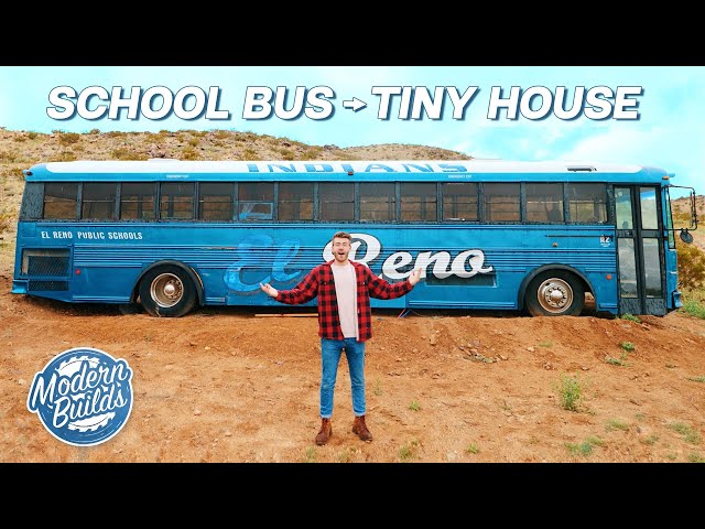 DIY SCHOOL BUS TINY HOUSE CONVERSION EP. 1 | MODERN BUILDS