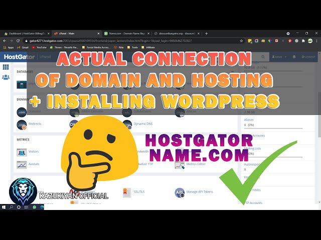 ACTUAL LIVE CONNECTION OF DOMAIN AND HOSTING TUTORIAL + INSTALLING WORDPRESS | Name.com, Hostgator