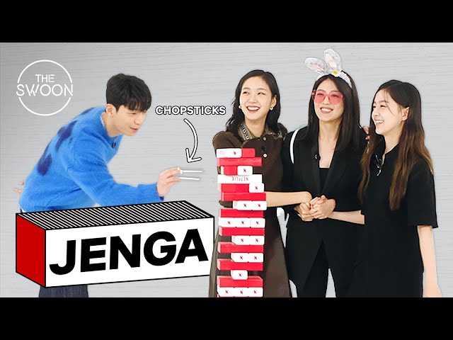 Cast of Little Women plays Jenga [ENG SUB]