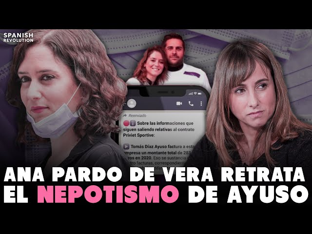 Ana Pardo de Vera retrata el nepotismo de Ayuso