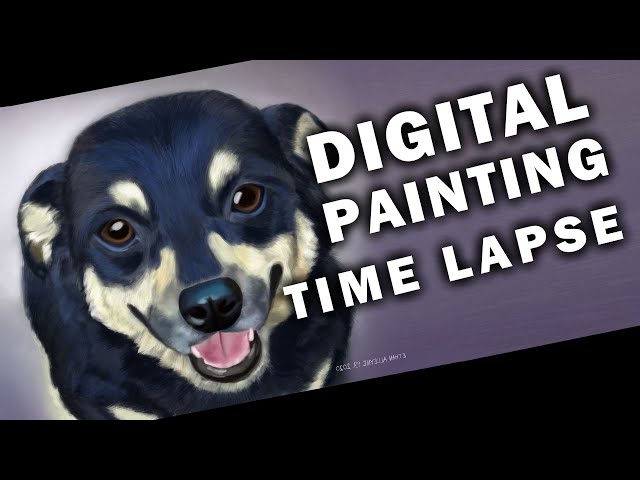 Dog Pet Portrait | Time Lapse Painting