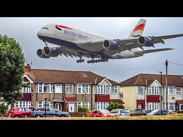 35 BIG PLANE TAKEOFFS and LANDINGS from UP CLOSE | London Heathrow Plane Spotting [LHR/EGLL]