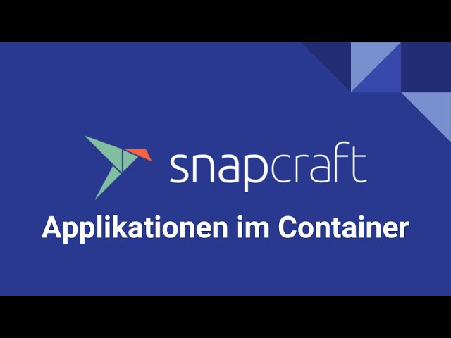 Snapcraft - Programme im Container laufen lassen