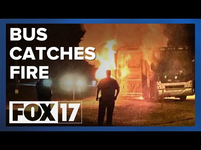Bus filled with West Michigan students catches fire in Florida