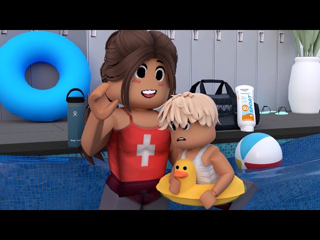 Toddlers FIRST SWIM LESSONS! **DROWNED!** | Bloxburg Family Roleplay