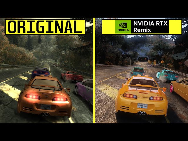 Need For Speed Most Wanted WIP RTX Remix vs Original - RTX 4080 4K 60 FPS Graphics Comparison