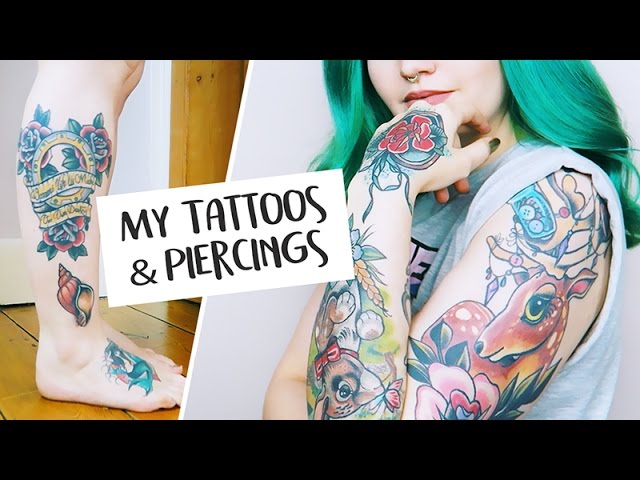 ALL MY TATTOOS & PIERCINGS 🍃 + Meanings and Pain Ratings