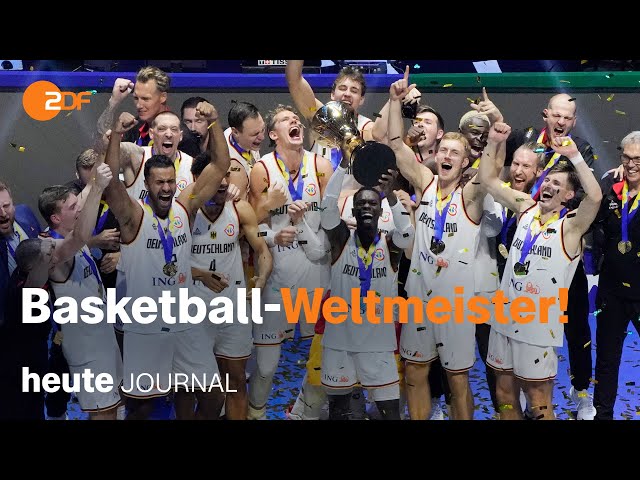 heute journal 10.09.23 Nachbeben Marokko, deutsche Basketballer gewinnen WM, Aus für Flick (english)