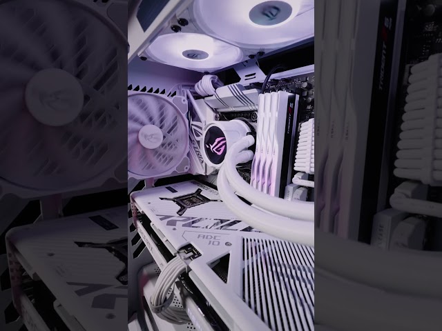#ROG White & Pink PC Build | #shorts