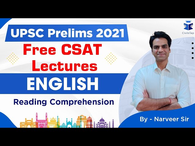 FREE Intensive CSAT Revision | UPSC Prelims 2021 | Reading Comprehension | English | Day 2