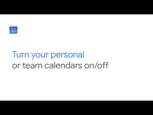 Separate personal Google Calendar from your work or team calendar
