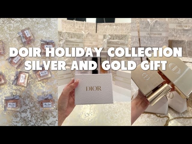 Unboxing Dior Beauty Holiday 2023 Collection Limited Edition Minaudière Samples, Gold + Silver Gifts