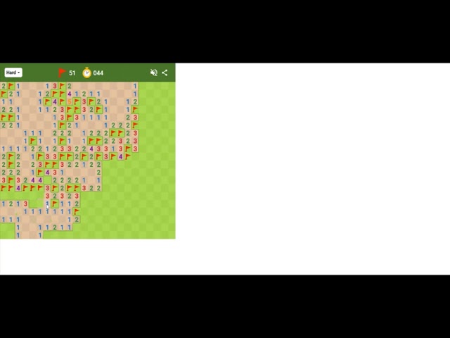 Google Minesweeper (Hard) in 93 Seconds