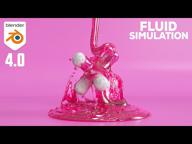 Sticky Liquid Fluid Simulation Blender 4.0 | Blender Water Simulation