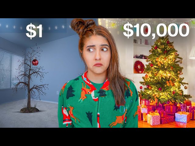 I Survived $1 vs $10,000 Holiday Makeover!