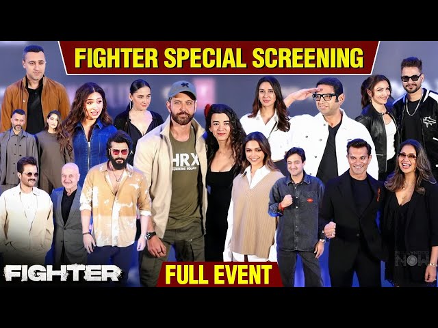 Fighter Special Screening Full Event UNCUT | Hrithik, Deepika, Saba, Anil, Karan, Bipasha & More