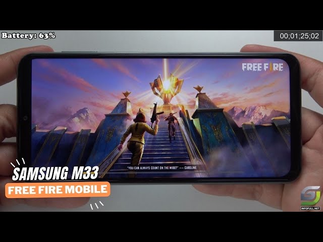 Samsung Galaxy M33 test game Free Fire Mobile