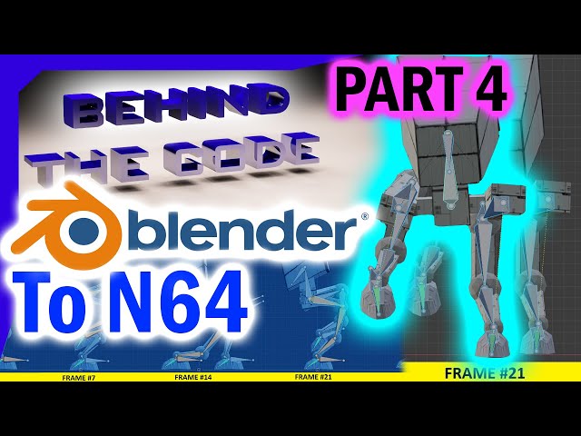 BTC #51 | Add Textures & Animations to The Robot Walker in Blender for N64 - PART 4