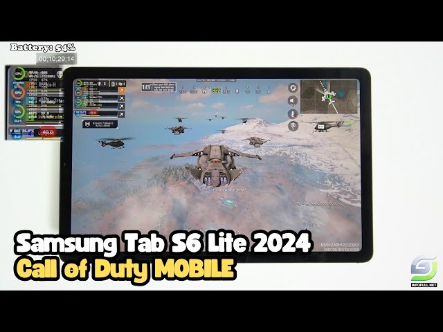 Samsung Tab S6 Lite 2024 test game Call of Duty Mobile CODM | Exynos 1280