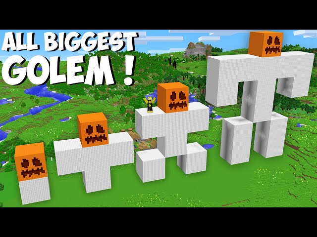 Why did I SPAWN ALL THE BIGGEST IRON GOLEMS in Minecraft ! NEW IRON GOLEM !