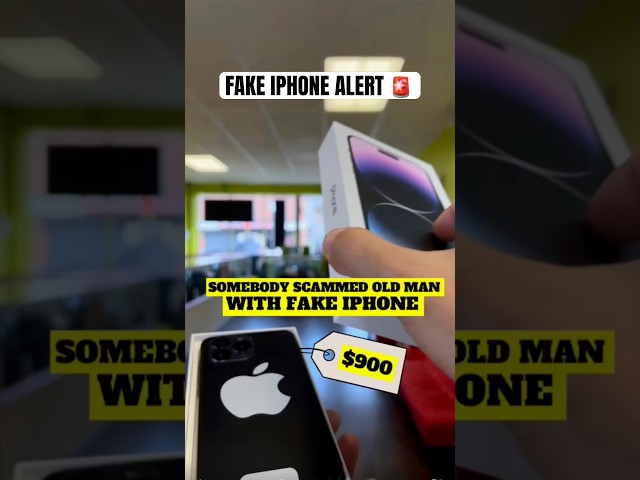 Somebody Scammed Old Man $900 with Fake iphone 😱 #shorts #apple