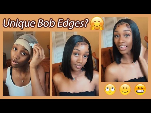 Really??😛 This Is #Elfinhair Lace Wig Review! She Installed Our Bob Wig With Unique Edges!
