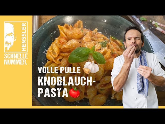 Schnelles Pasta mit Tomaten-Knoblauch-Sauce Rezept von Steffen Henssler | Günstige Rezepte