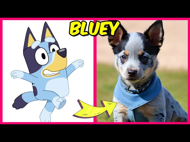 Bluey Characters in REAL LIFE And Their Favorite DRINKS & Other Favorites | Bluey, Bingo