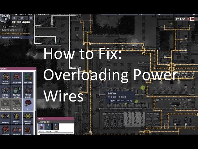Oxygen Not Included [ONI] - Solution for Overloading Power Wires