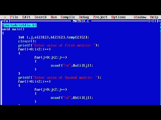 c program to swap two matrices using 2D array | learn coding