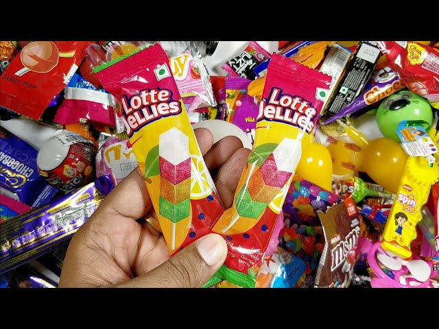 Lotte yummy Jellies fruits Flavour Lollipop - ASMR