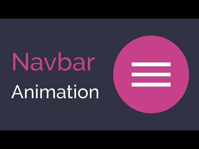 Animated Responsive Navbar Tutorial