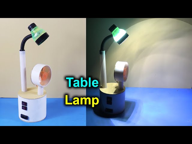 How to Make a Table Lamp at Home । Homemade Table Lamp with Cooling Fan